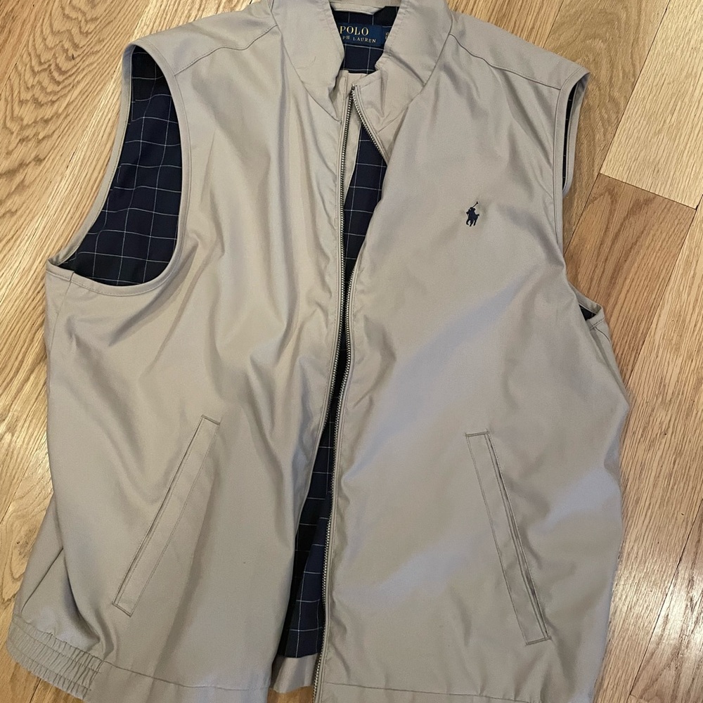 Polo by Ralph Lauren Men's Khaki/Tan Zip-Front Vest